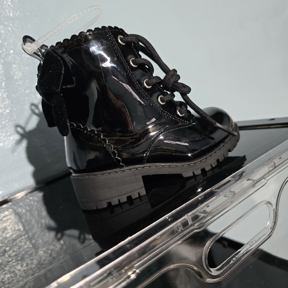 Sugar Kids Black Combat Boots Size 7